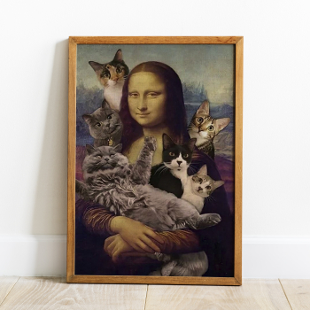 Plakat "Mona z kotami" 40cm x 60cm